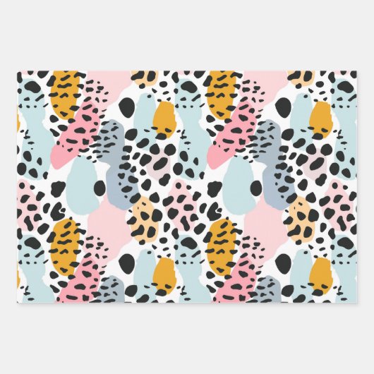Feuille De Papier Cadeau Stylish Pastel Leopard Spots (Devant 2)
