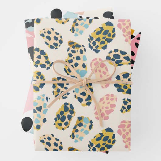 Feuille De Papier Cadeau Stylish Pastel Leopard Spots (En situation)
