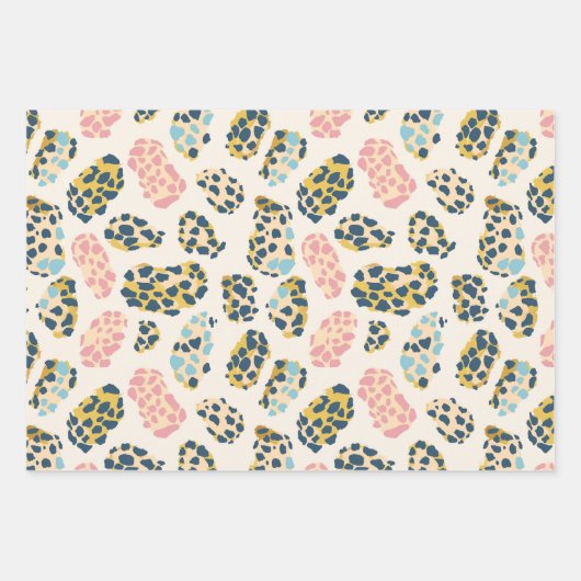 Feuille De Papier Cadeau Stylish Pastel Leopard Spots (Devant)