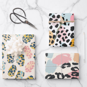 Feuille De Papier Cadeau Stylish Pastel Leopard Spots