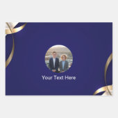 Feuille De Papier Cadeau Stylish Royal Solid Blue Custom Gift Wrapping Pape (Devant 2)