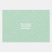 Feuille De Papier Cadeau Subtel 🎄 Pastel motif de Noël, texte personnalisé (Devant 3)