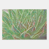 Feuille De Papier Cadeau Succulent Cactus Plante Verte Vitrail Art (Devant 3)