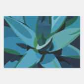 Feuille De Papier Cadeau Succulents Blue Agave Cactus Succulents (Devant)