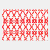 Feuille De Papier Cadeau Sucre de canne de Noël Rouge Blanc (Devant 3)