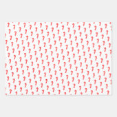 Feuille De Papier Cadeau Sucre de canne de Noël Rouge Blanc (Devant 2)