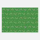 Feuille De Papier Cadeau Sucre de canne HoHoHo Green Red Noël (Devant 3)