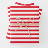 Feuille De Papier Cadeau Sucre de canne Red & White Stripes Noël (En situation)