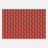 Feuille De Papier Cadeau Sucre de canne, Snowman & Gingerbread (Devant)