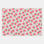 Feuille De Papier Cadeau Sucre fraise (Devant 3)