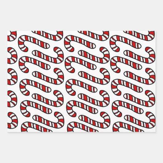 Feuille De Papier Cadeau Sucres de canne (Devant)