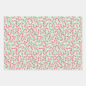 Feuille De Papier Cadeau Sucres de canne de Noël sur Paisley Texture (Devant 2)