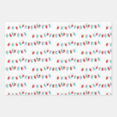 Feuille De Papier Cadeau Sucres de canne, Présentations et Lumières de Noël (Devant 3)