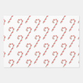 Feuille De Papier Cadeau Sucres de canne, Présentations et Lumières de Noël (Devant)