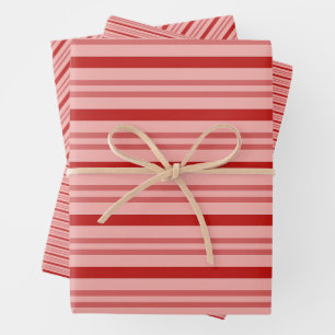 Feuille De Papier Cadeau Sucres de canne rouges, classique et amusant Noël 