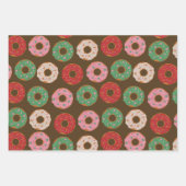 Feuille De Papier Cadeau Sucres de vacances, beignets au chocolat (Devant)