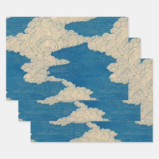 Feuille De Papier Cadeau Summer, Clouds and Ripples (Lot)