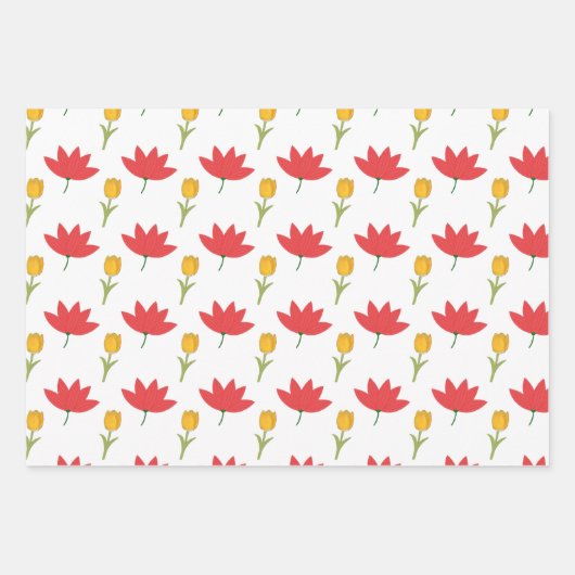 Feuille De Papier Cadeau Summery floral wrapping paper (Devant)