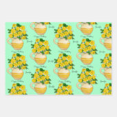 Feuille De Papier Cadeau Sunny Daffodils Happy Birthday Ajouter le nom 3 (Devant 3)