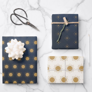 Feuille De Papier Cadeau suns and stars
