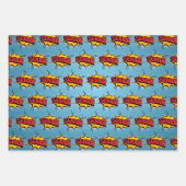 Feuille De Papier Cadeau Super Hero Senior (Devant 3)