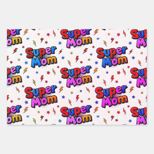 Feuille De Papier Cadeau Super Maman