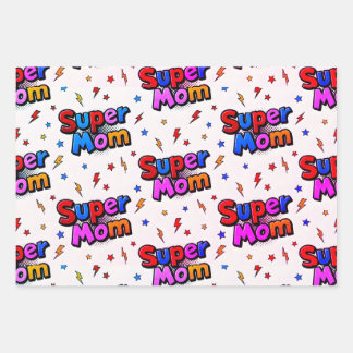 Feuille De Papier Cadeau Super Maman