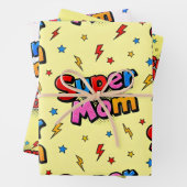 Feuille De Papier Cadeau Super Maman (En situation)