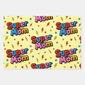 Feuille De Papier Cadeau Super Maman (Devant)