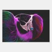 Feuille De Papier Cadeau Superbe perroquet à la lueur de prune (Devant 3)