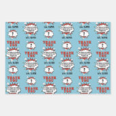 Feuille De Papier Cadeau Superhero Comic Discours Bubble Anniversaire Merci (Devant)