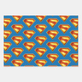 Feuille De Papier Cadeau Superman Golden S Shield brillance (Devant 3)