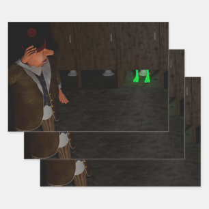 Feuille De Papier Cadeau Surprise Dans Les Toilettes