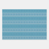 Feuille De Papier Cadeau Sweat de Noël moche bleu (Devant)