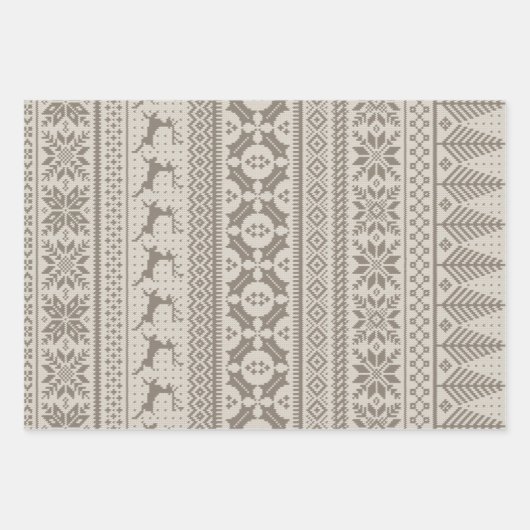 Feuille De Papier Cadeau Sweat Fair Isle Knit (Devant)