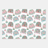 Feuille De Papier Cadeau Sweaters de Noël moches (Devant 2)