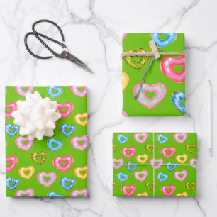 Feuille De Papier Cadeau Sweet & Bright Donuts Series Design 1