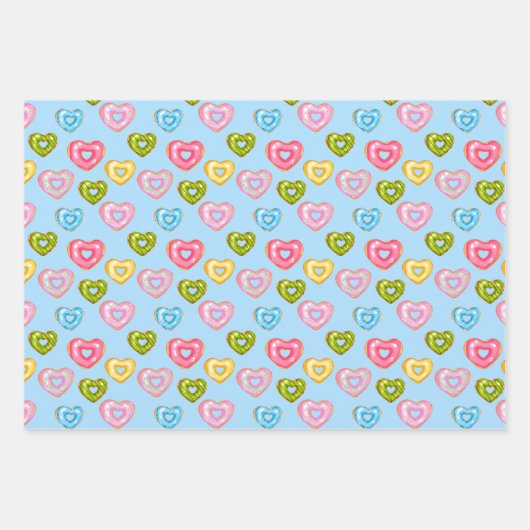 Feuille De Papier Cadeau Sweet & Bright Donuts Series Design 3 (Devant)