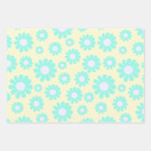 Feuille De Papier Cadeau Sweet Daisy Baby Pastel Vert bleu rose (Devant 3)