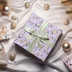 Feuille De Papier Cadeau Sweet Little One Candy thème bébé anniversaire