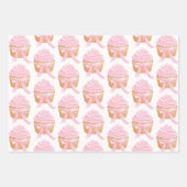 Feuille De Papier Cadeau Sweet Pink Cupcake Cadeau Wrap mignon & Festif (Devant 3)