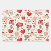 Feuille De Papier Cadeau Sweet Red Heart Valentine (Devant)