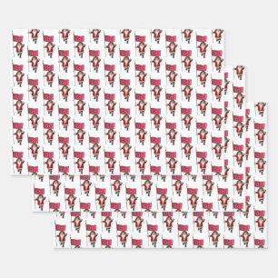 Feuille De Papier Cadeau Sweet Santa Claus visite le Tennessee