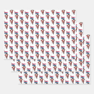 Feuille De Papier Cadeau Sweet Santa Claus Visite Missouri