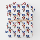 Feuille De Papier Cadeau Sweet Santa Claus visite Virginie (En situation)