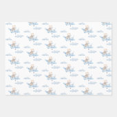 Feuille De Papier Cadeau Sweet Teddy Bear dans l'avion (Devant)