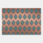 Feuille De Papier Cadeau Symbole aztèque turquoise (Devant 2)