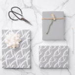 Feuille De Papier Cadeau Symbole de l'unité blanche chic sur mariage d'arge<br><div class="desc">Le design présente un script de "ensemble" blanc dans un motif élégant et unique sur fond argenté, pour célébrer le jour spécial de la mariée et du marié. Le papier d'emballage convient également aux fiançailles, aux anniversaires de mariage, à la Saint-Valentin, au Sweetest Day, ou à toute autre occasion pour...</div>