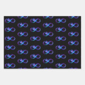 Feuille De Papier Cadeau Symbole de Neon Infinity par Glowing Hummingbird (Devant)