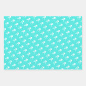Feuille De Papier Cadeau Symbole étoile Turquoise Horoscope Anniversaire Aq (Devant 2)